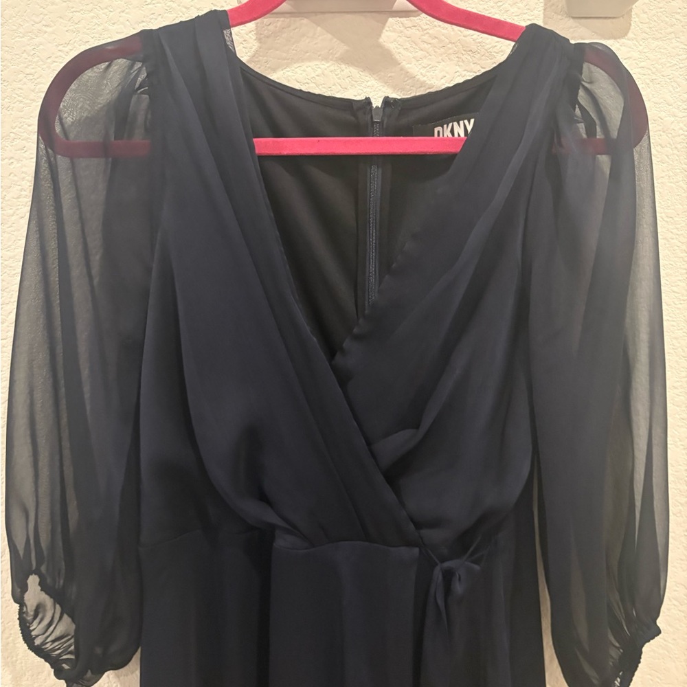 DKNY Midnight Blue Long Sleeve Dress